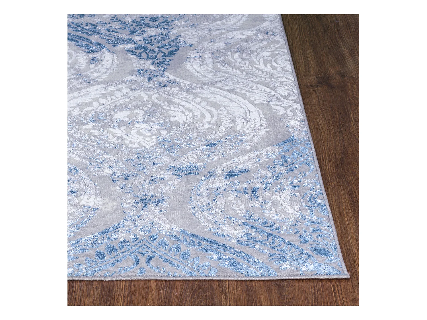 Vintage Orientalischer Teppich - Elfenbein/Blau/Grau - 120x170cm - INGRID
