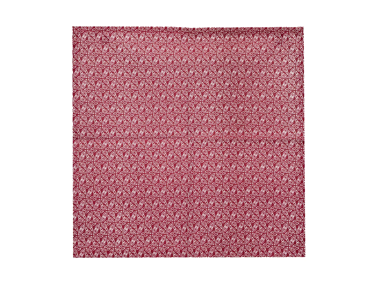 Lot de 4 Serviettes de table en Coton Rouge imprimé Olia 40 x 40 cm