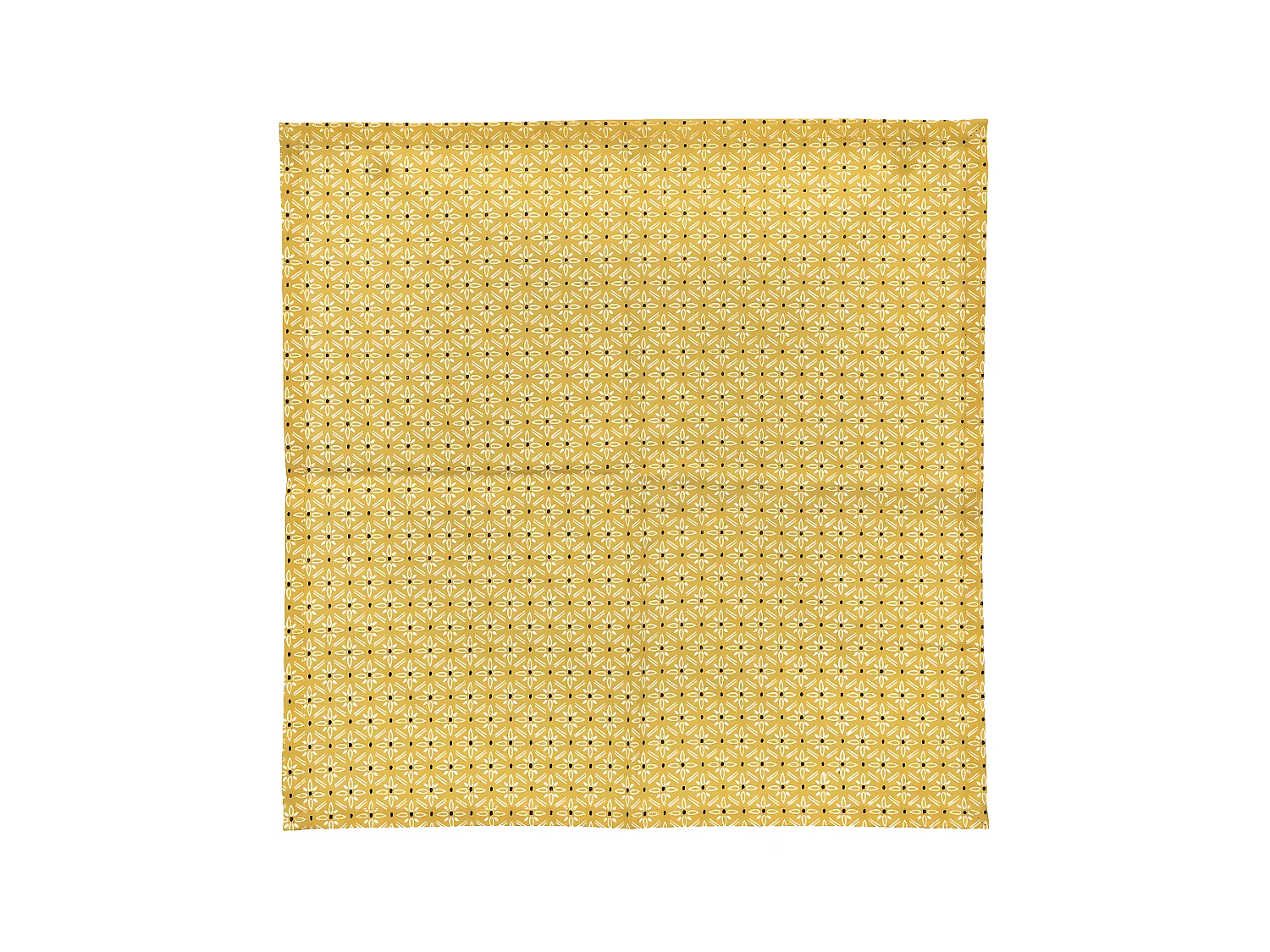 Lot de 4 Serviettes de table en Coton Ocre imprimé Paty 40 x 40 cm