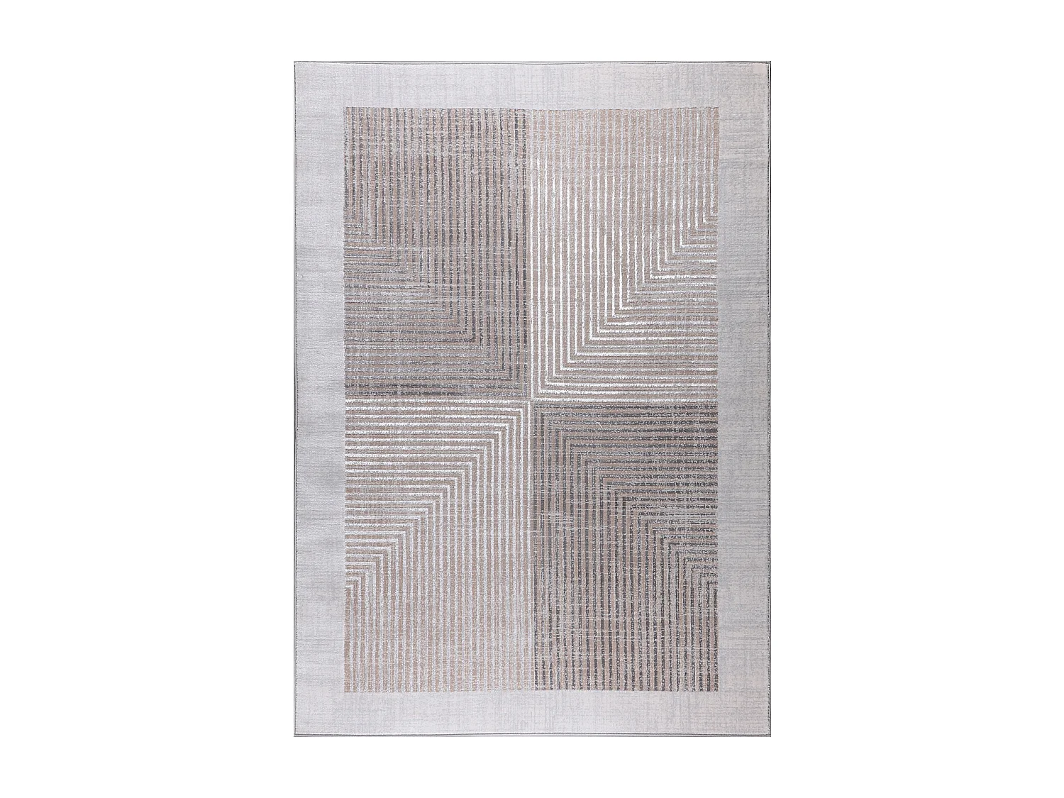 Alfombra Escandinava Bohemia - Beige/Blanco - 200x275cm - AITANA