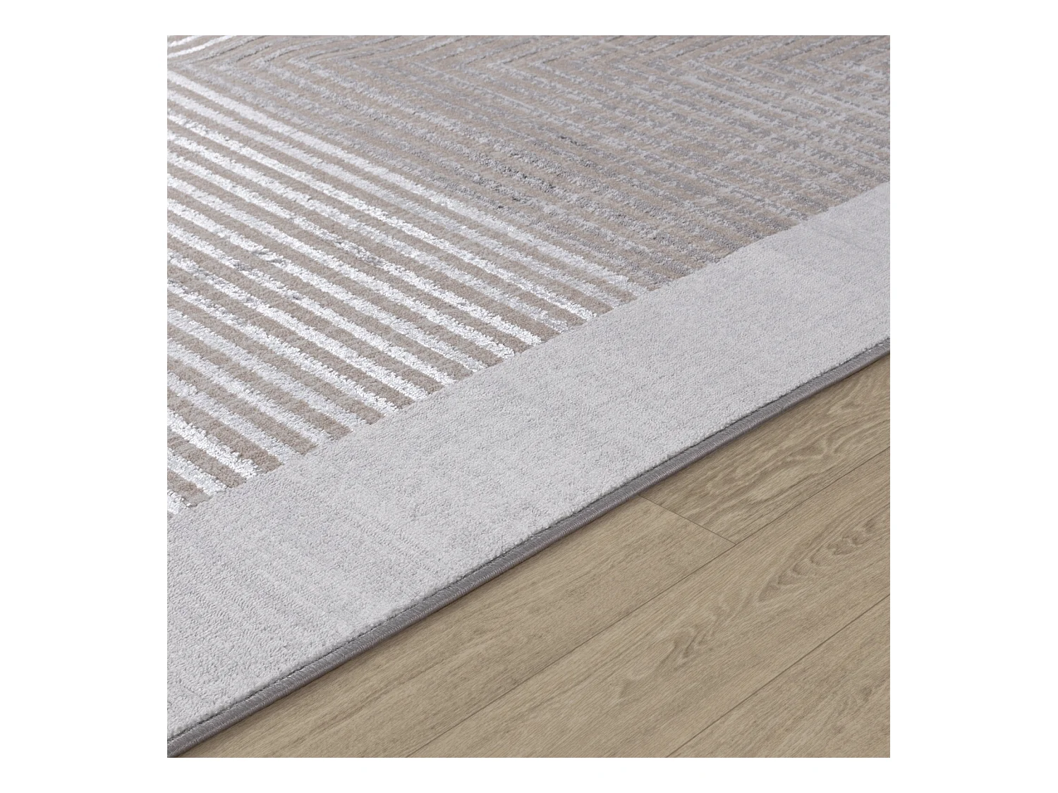 Tapis Scandinave Bohème - Gris/Beige - 160x213cm - AITANA
