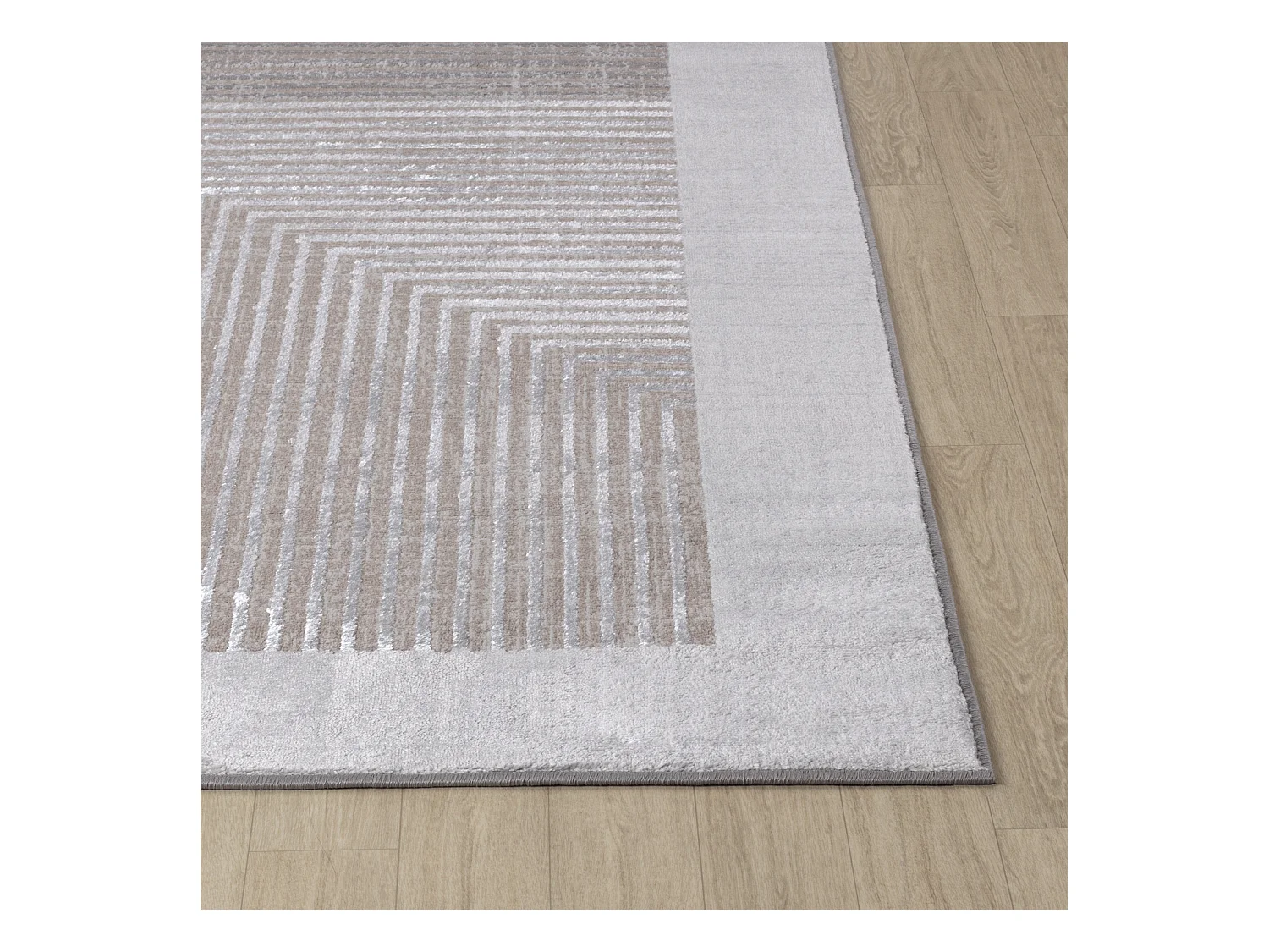 Tapis Scandinave Bohème - Gris/Beige - 160x213cm - AITANA