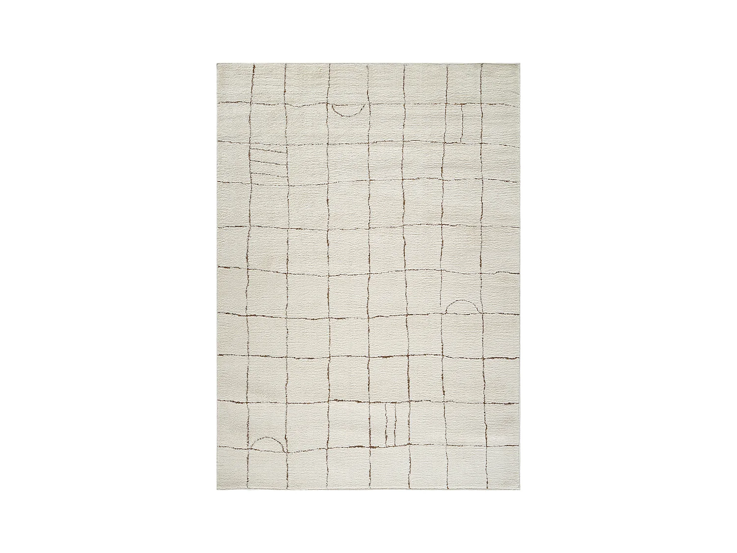 Modern Scandinavisch Tapijt - Ivoor/Terracotta - 160x213cm - HOPE