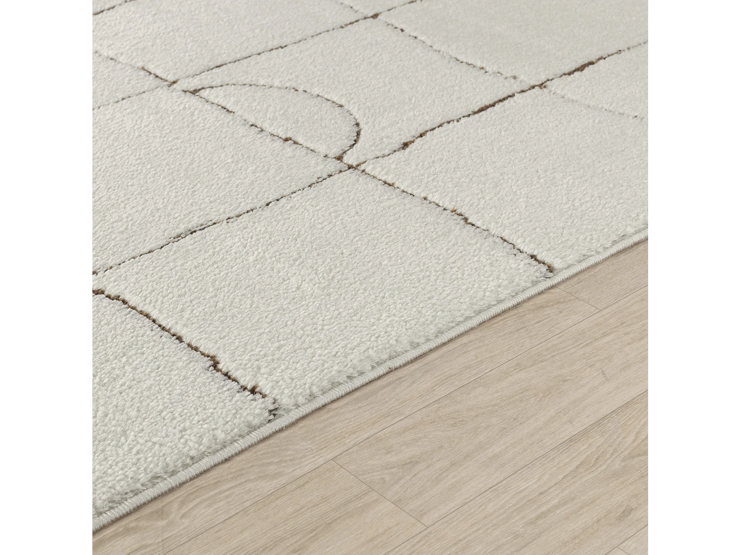 Modern Scandinavisch Tapijt - Ivoor/Terracotta - 160x213cm - HOPE