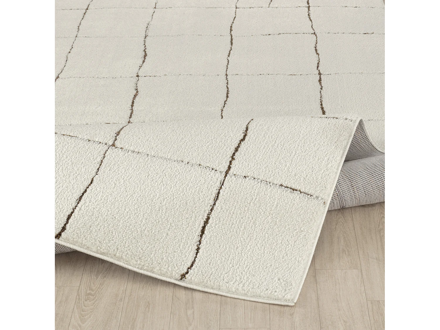 Modern Scandinavisch Tapijt - Ivoor/Terracotta - 160x213cm - HOPE