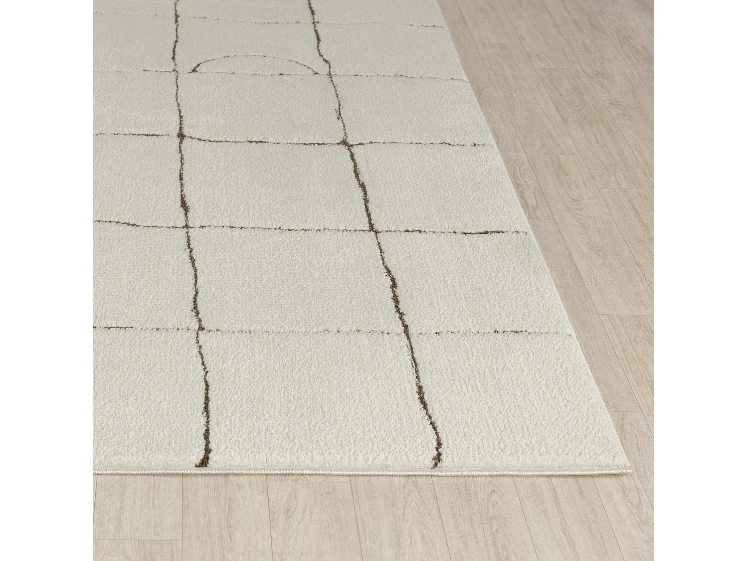 Modern Scandinavisch Tapijt - Ivoor/Terracotta - 160x213cm - HOPE