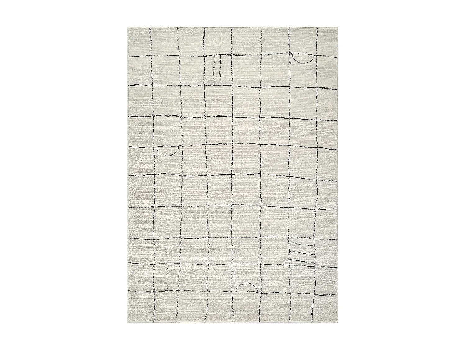 Tapis Scandinave Moderne - Ivoire/Gris - 160x213cm - HOPE