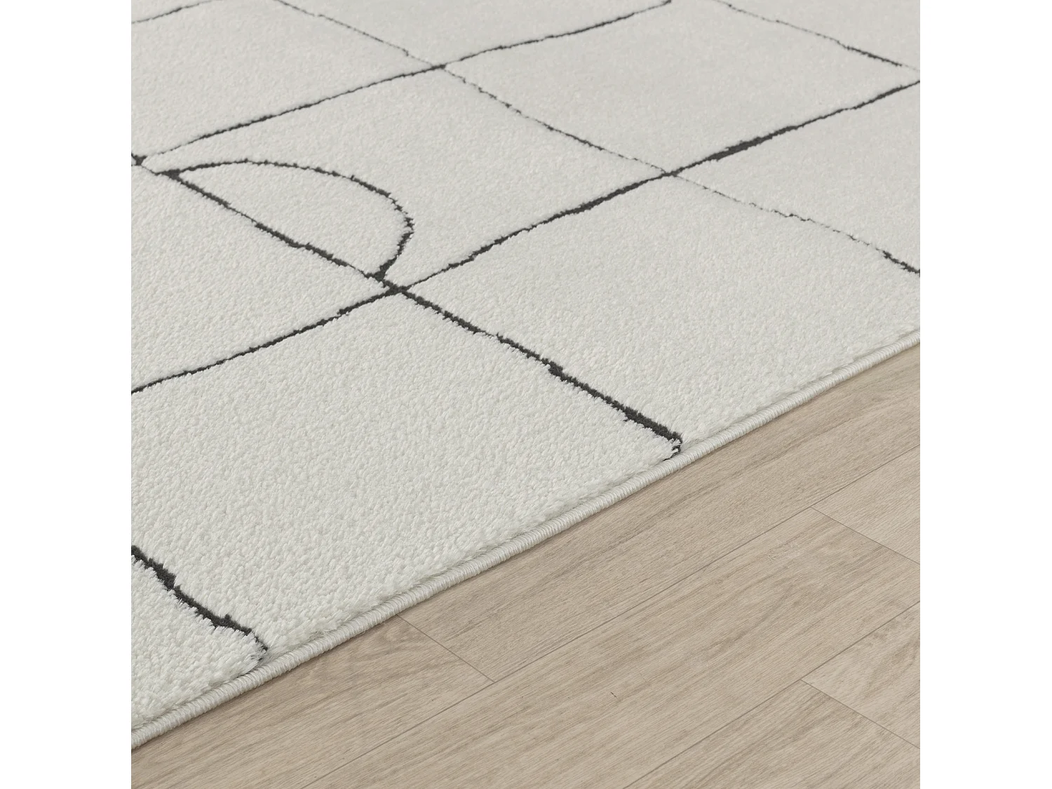 Tapis Scandinave Moderne - Ivoire/Gris - 160x213cm - HOPE