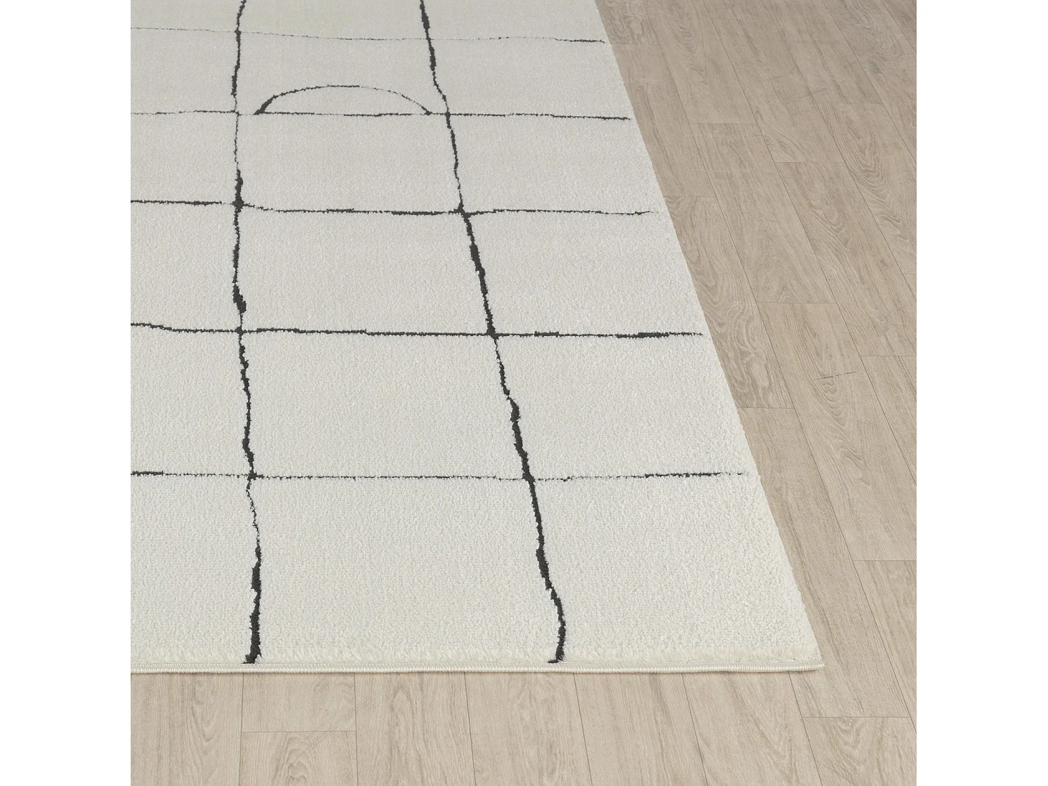Tapis Scandinave Moderne - Ivoire/Gris - 160x213cm - HOPE