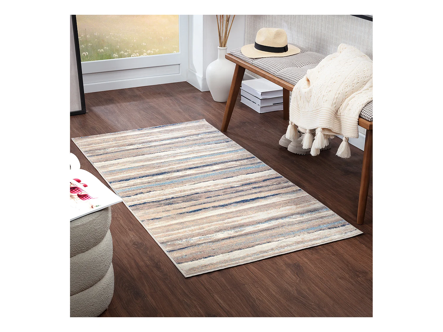 Modern Scandinavisch Tapijt - Meerkleurig/Bruin - 80x150cm - PANDORA