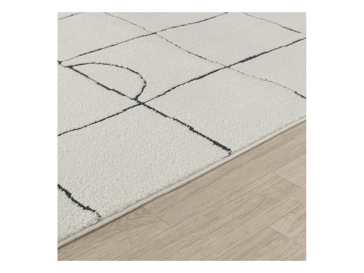 Tappeto Scandinavo Moderno - Avorio/Grigio - 200x275cm - HOPE