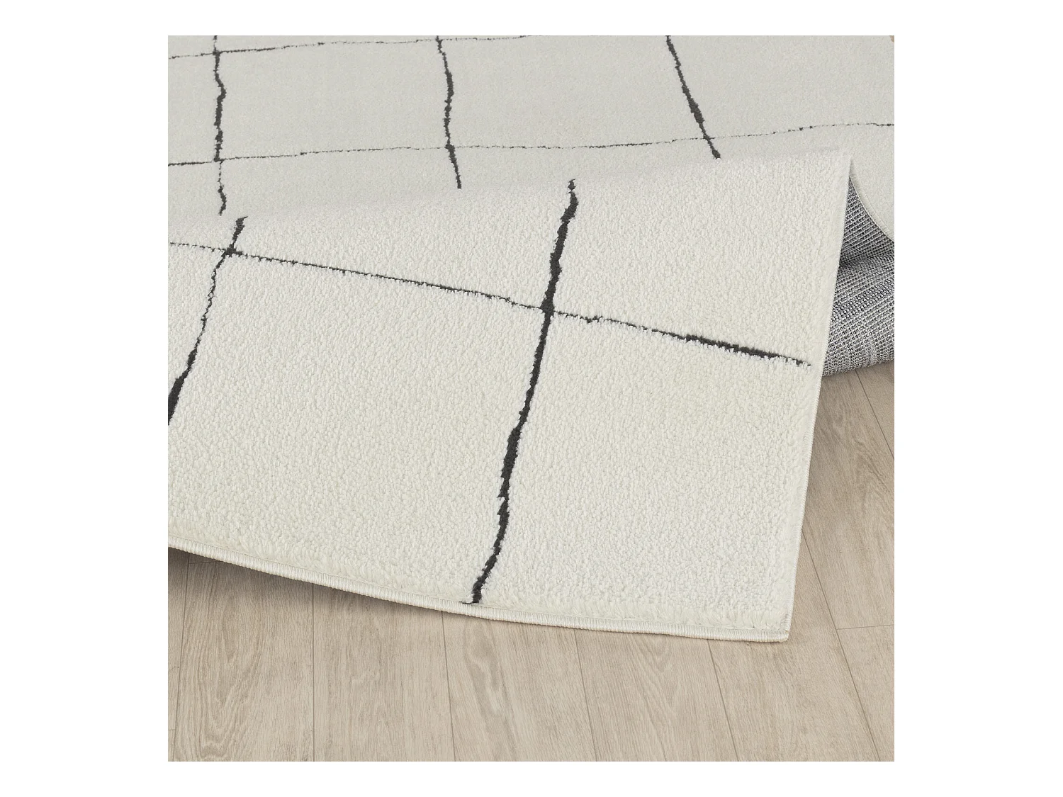 Tappeto Scandinavo Moderno - Avorio/Grigio - 200x275cm - HOPE