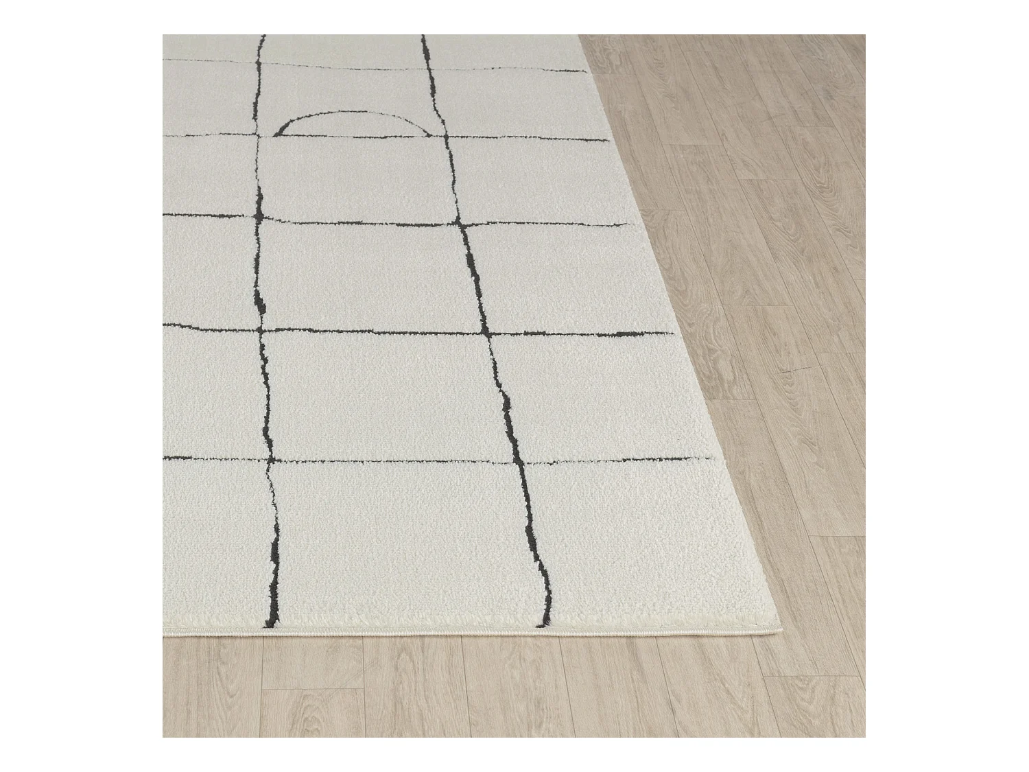 Tappeto Scandinavo Moderno - Avorio/Grigio - 200x275cm - HOPE