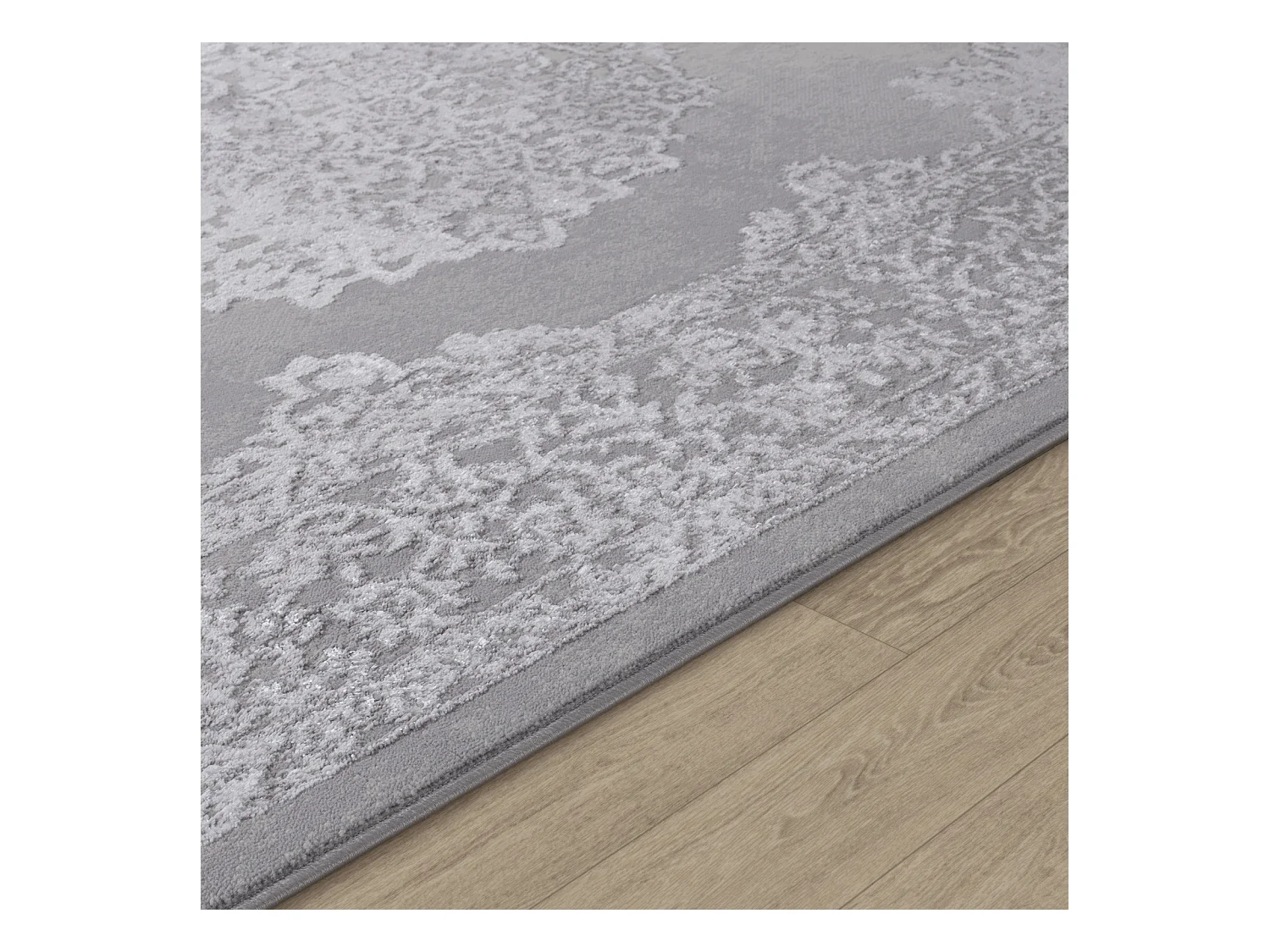 Tapis Vintage Oriental - Blanc/Gris - 80x150cm - DEFNE