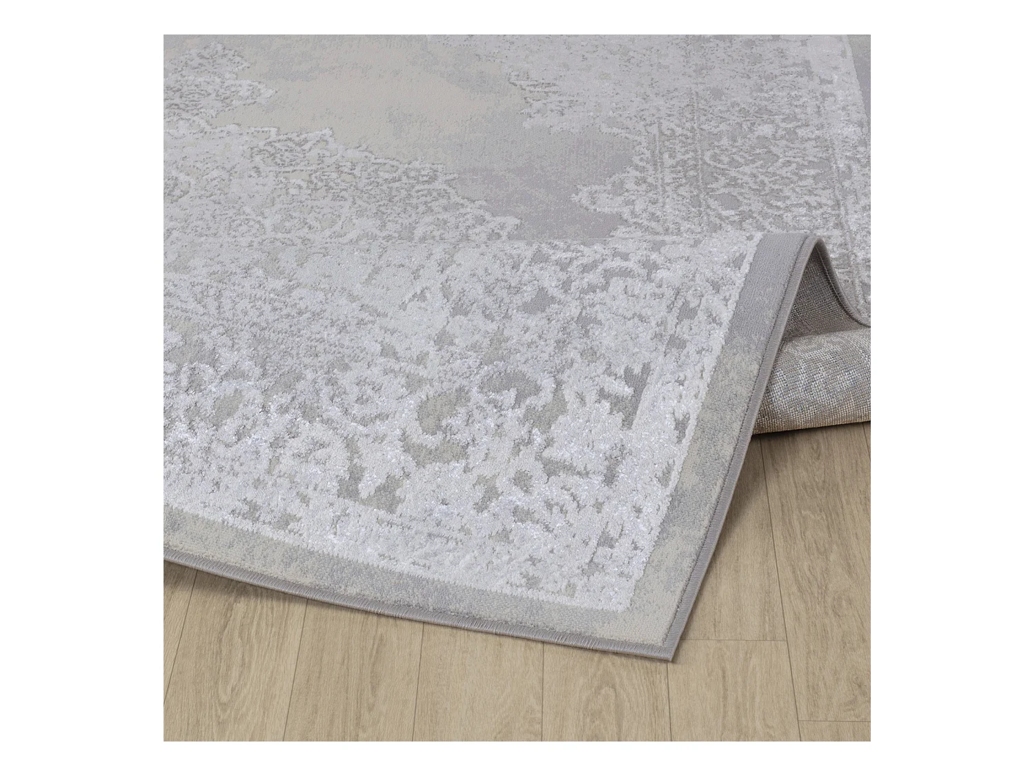 Tapis Vintage Oriental - Blanc/Gris - 80x150cm - DEFNE