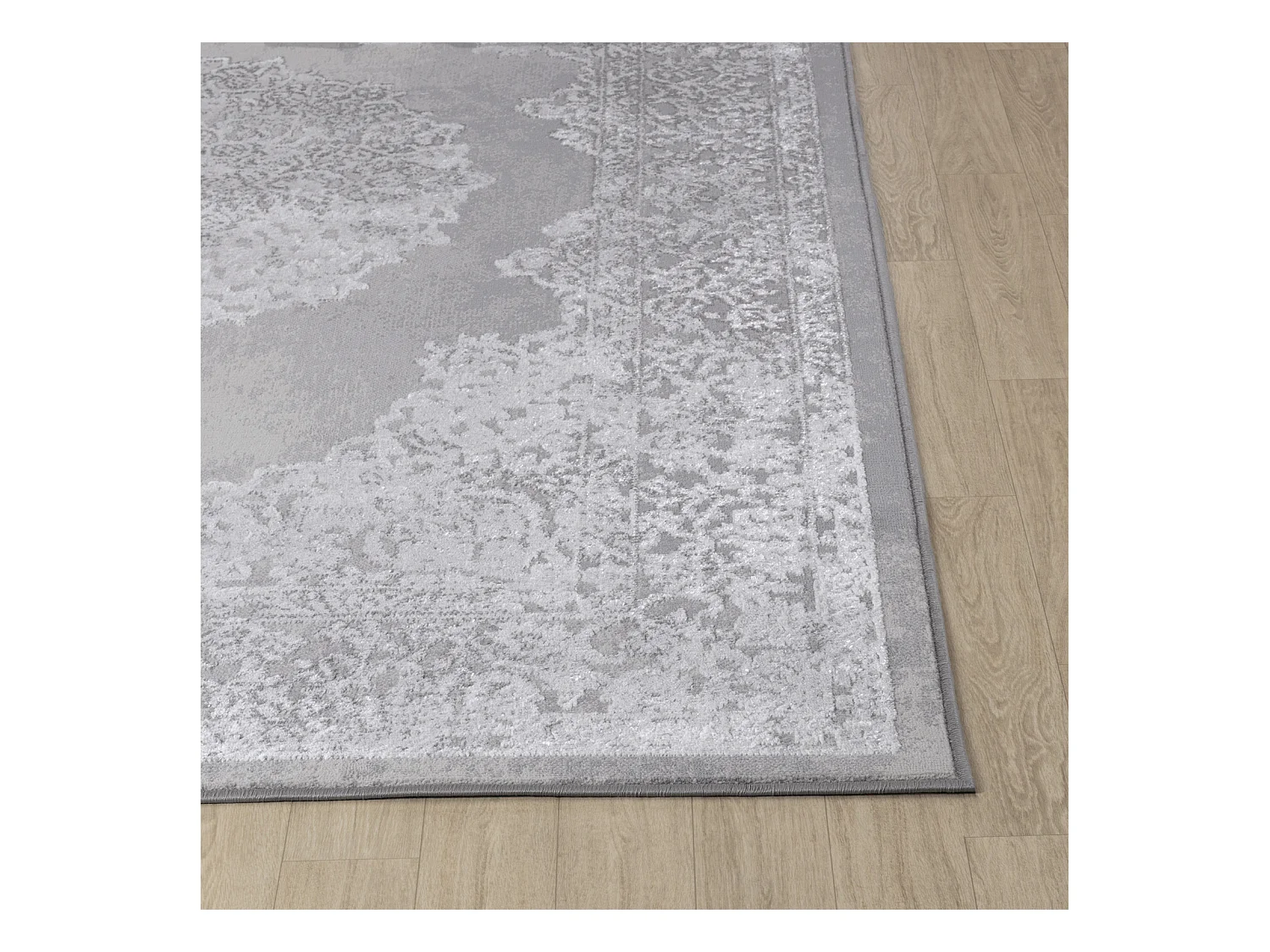 Tapis Vintage Oriental - Blanc/Gris - 80x150cm - DEFNE