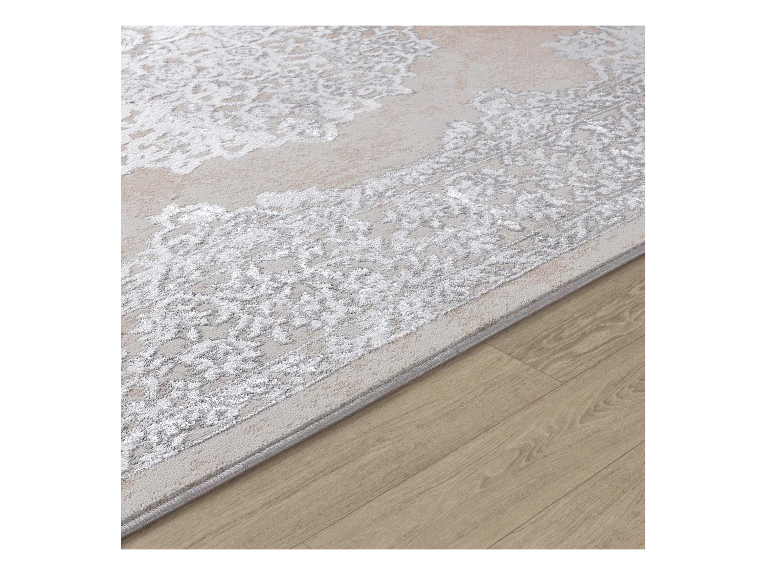 Vintage Oosters Tapijt - Beige/Wit - 80x150cm - DEFNE