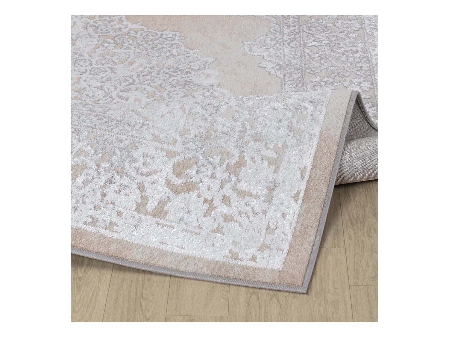 Vintage Oosters Tapijt - Beige/Wit - 160x213cm - DEFNE