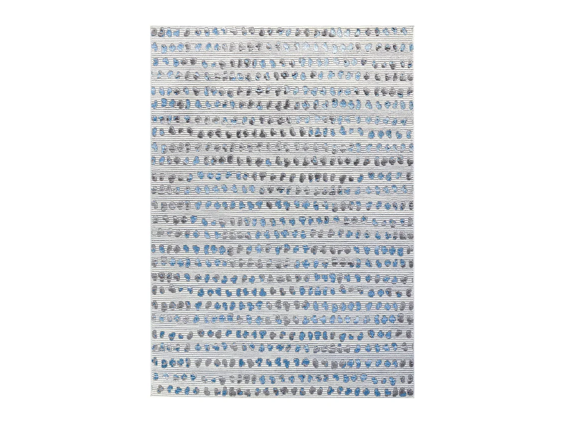 Tapis Scandinave à Pois - Gris/Bleu - 120x170cm - VALKIRIA