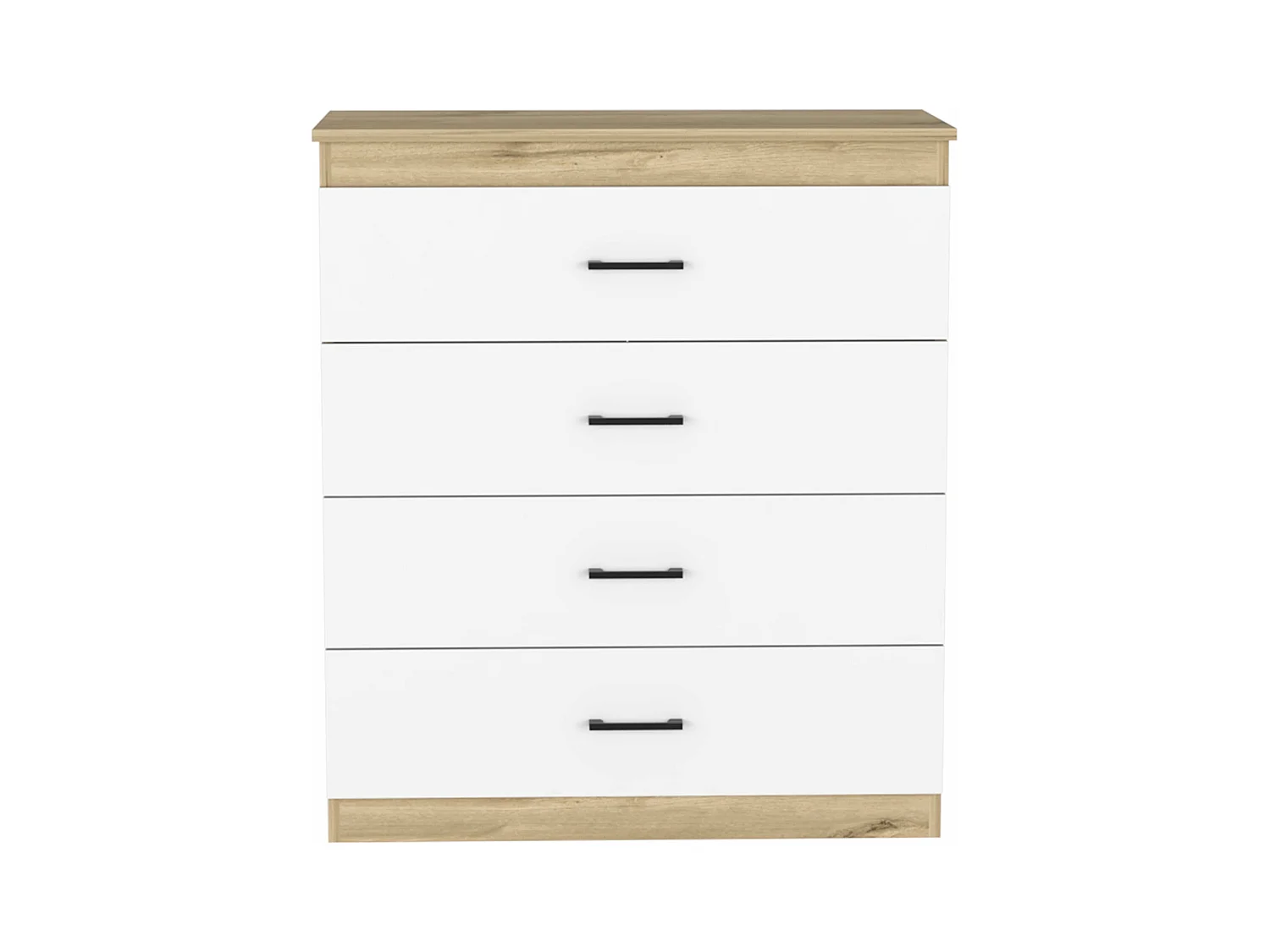 Cassettiera Eter a 4 cassetti, con maniglie in metallo 92 CM L X 80 CM P X 40 CM L X 40 CM Duna / Bianco