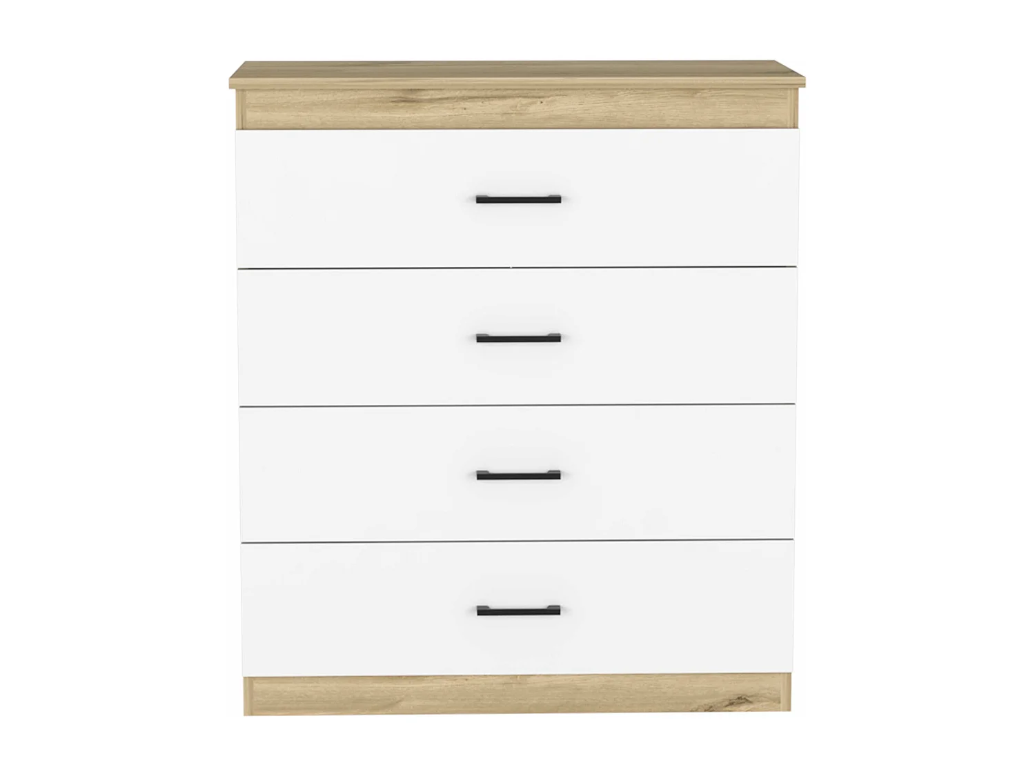 Cassettiera Eter a 4 cassetti, con maniglie in metallo 92 CM L X 80 CM P X 40 CM L X 40 CM Duna / Bianco