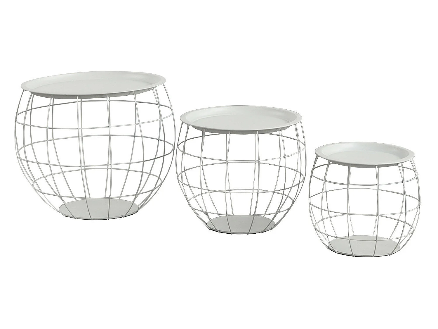 Set di 3 tavolini rotondi Baloon Thinia Home