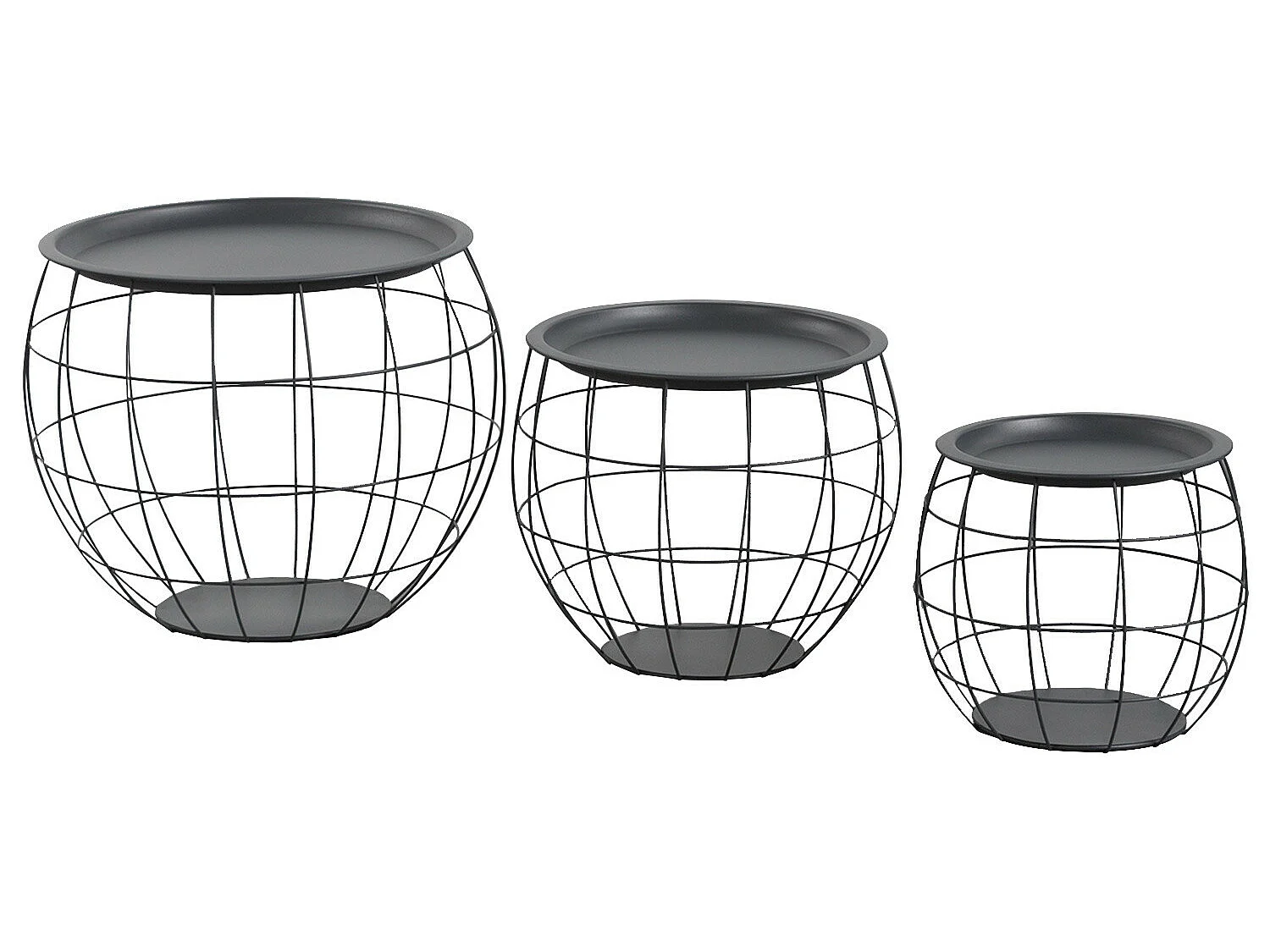 Set de 3 tables basses rondes Baloon Thinia Home