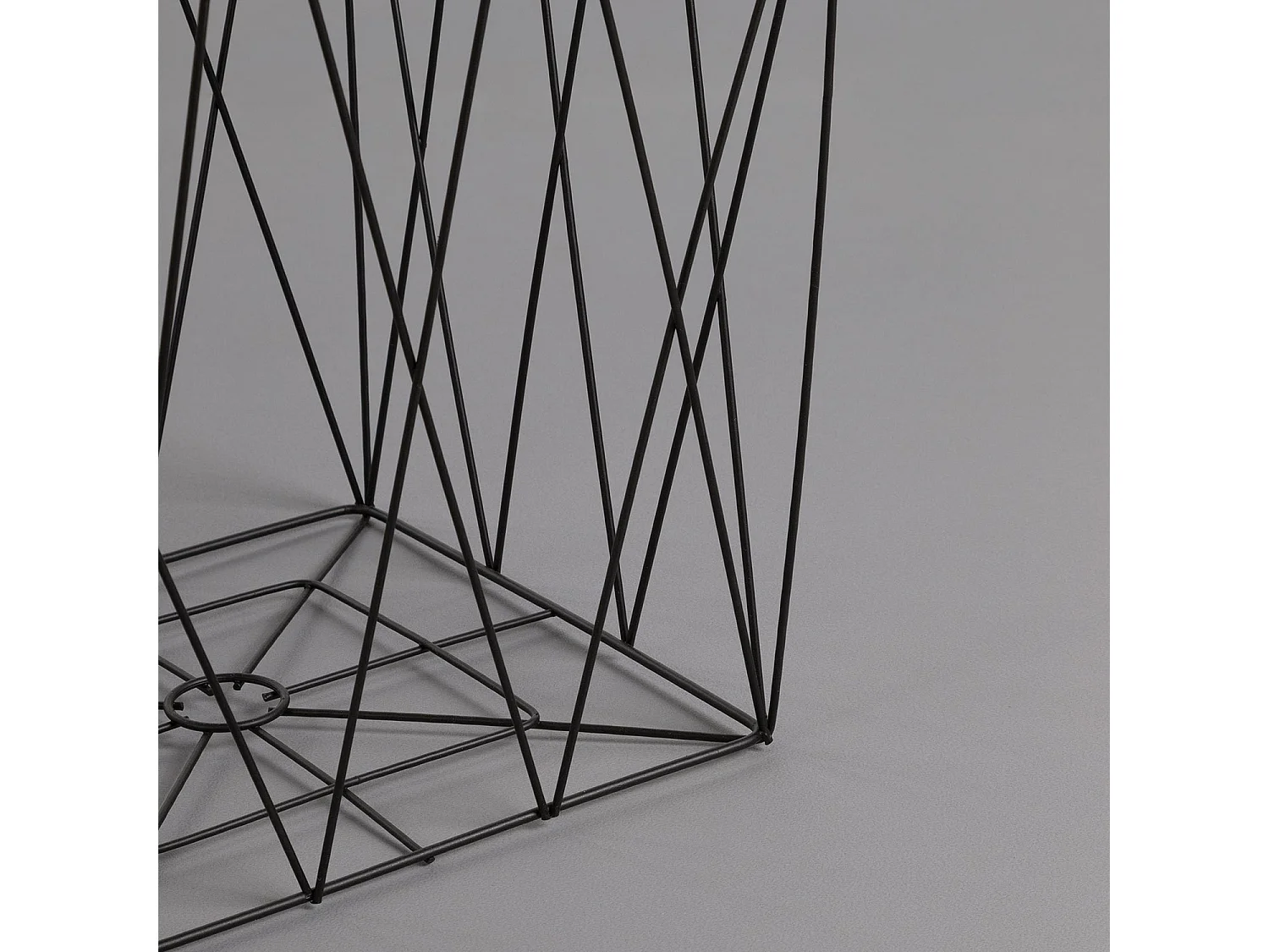 Tavolino quadrato Vassoio Beige/Nero Vassoio 44,5x37,5x37,5cm Thinia Home