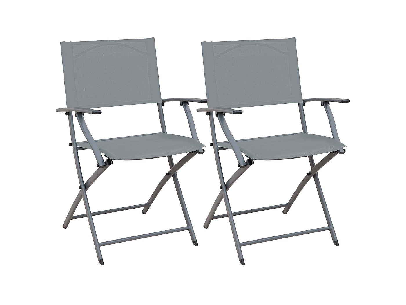 Confezione sedie pieghevoli Ada con braccioli 49x54x84cm 7house