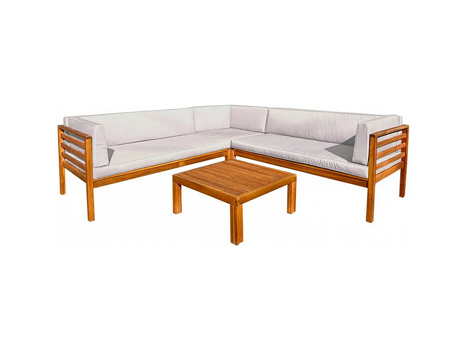 Altair 7house Ensemble de jardin avec table carrée et 3 canapés avec siège d'angle 7house