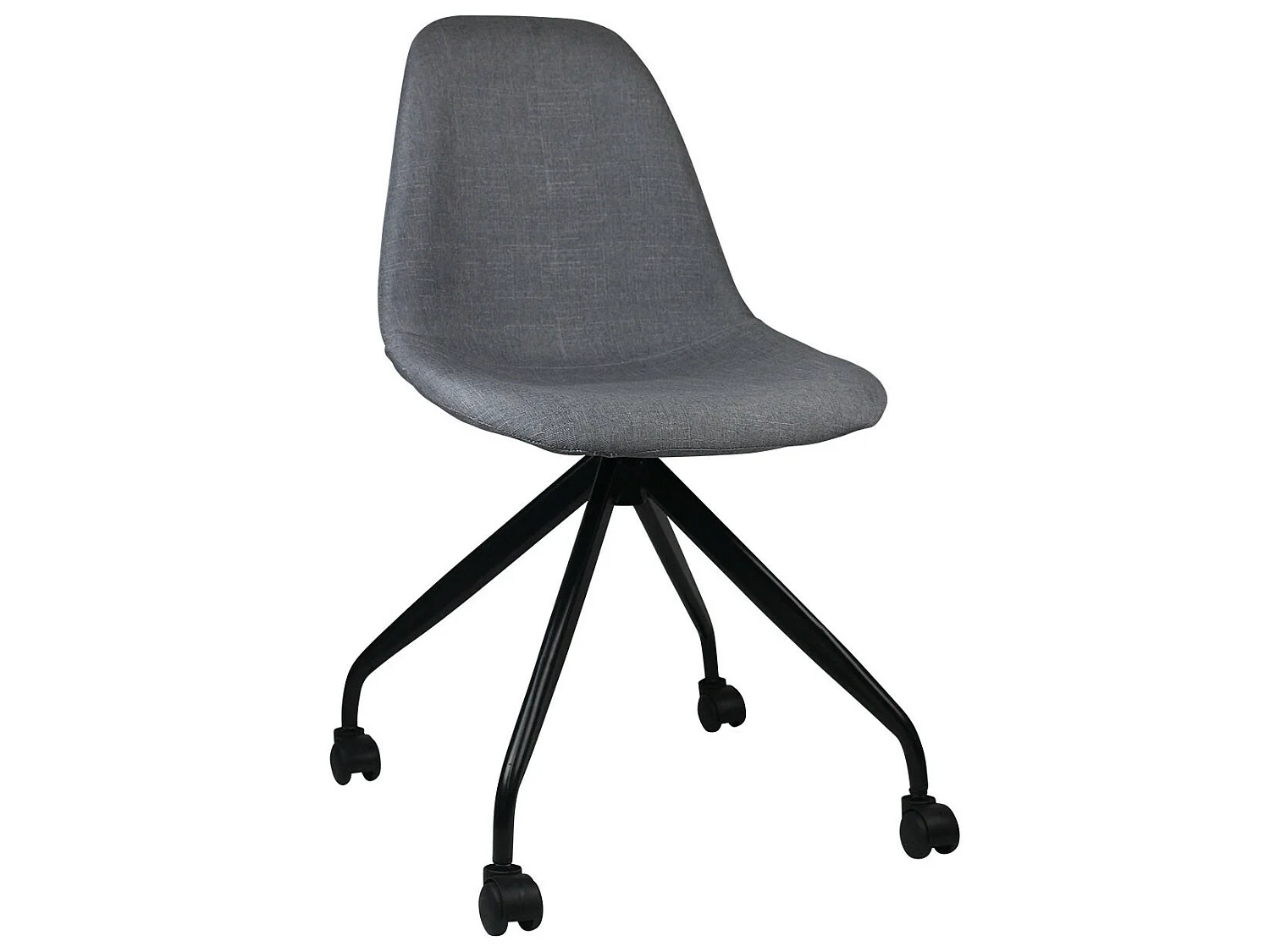 Chaise de bureau à roulettes Basic Grey 85,7x46,5x55,5cm Thinia Home