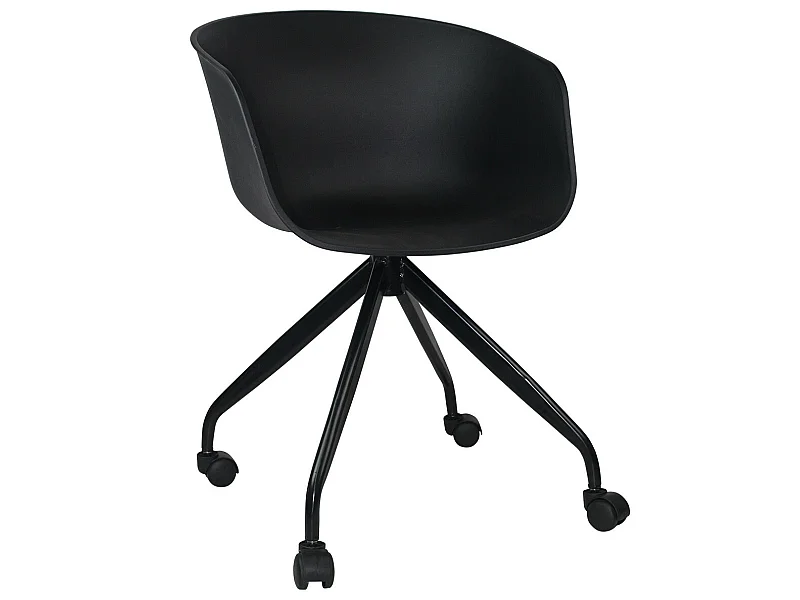 Silla de Escritorio con Ruedas New Age Negro 78,6x56x49cm Thinia Home