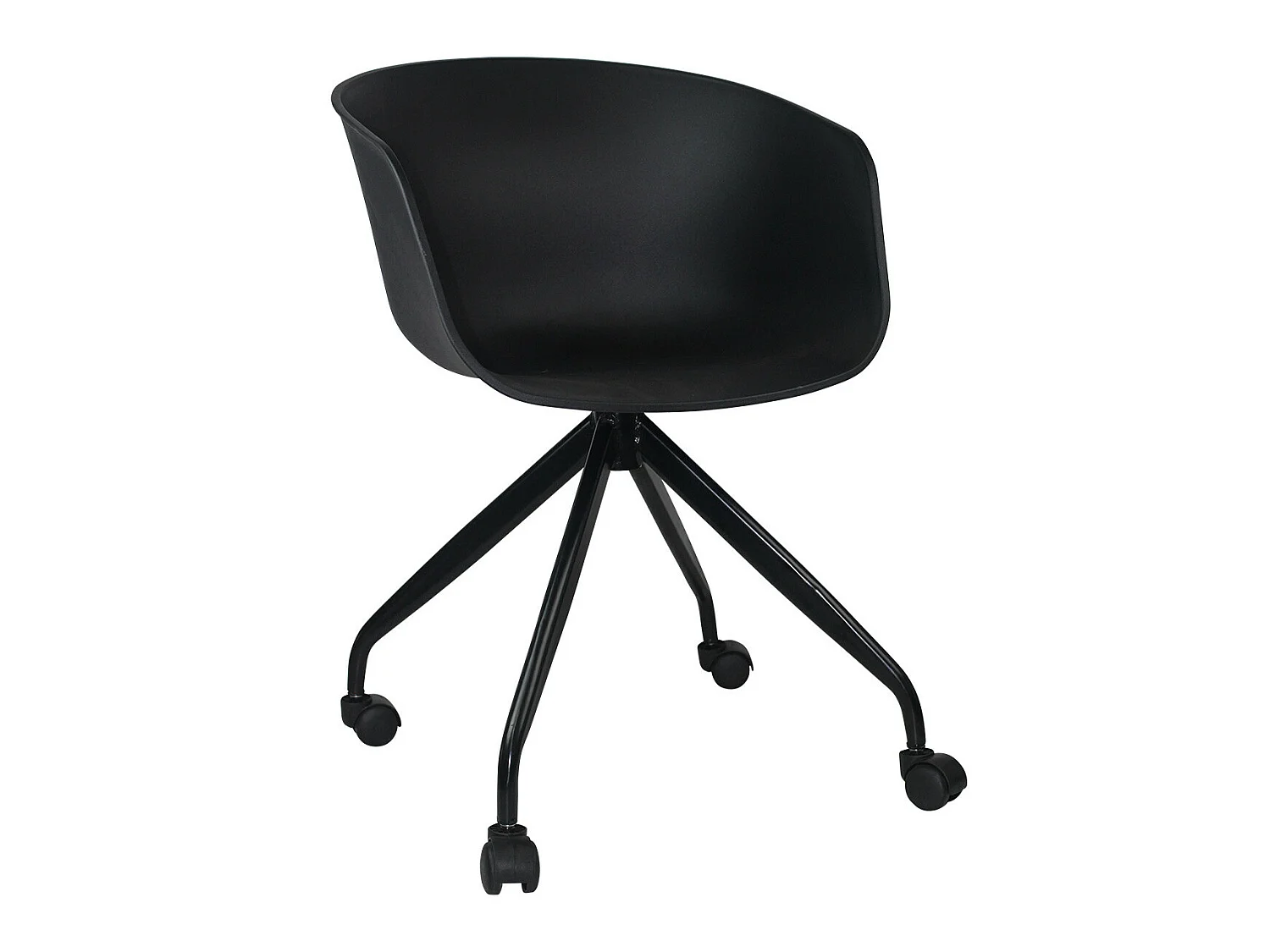 Chaise de bureau New Age à roulettes Noir 78,6x56x49cm Thinia Home