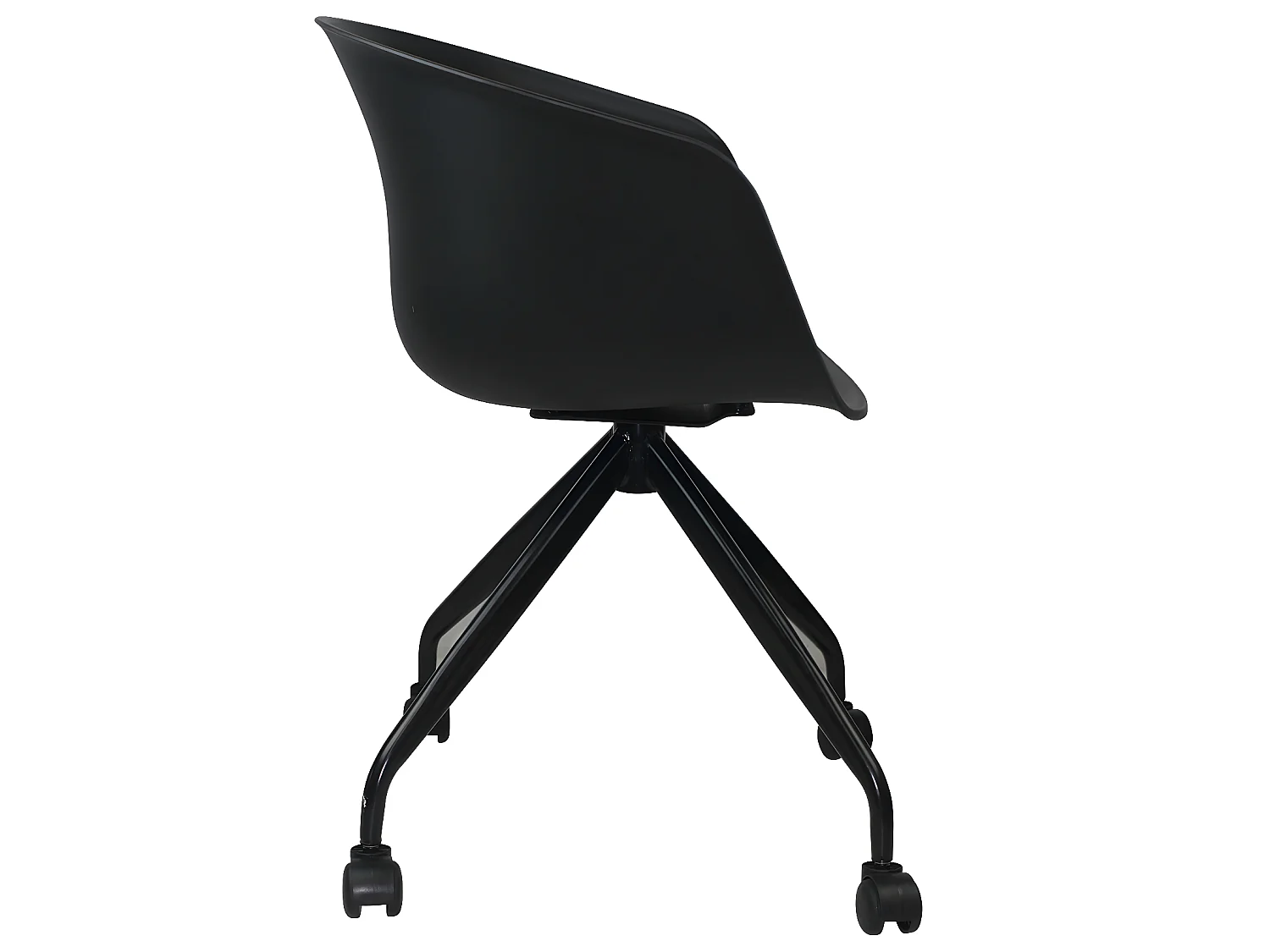 Chaise de bureau New Age à roulettes Noir 78,6x56x49cm Thinia Home