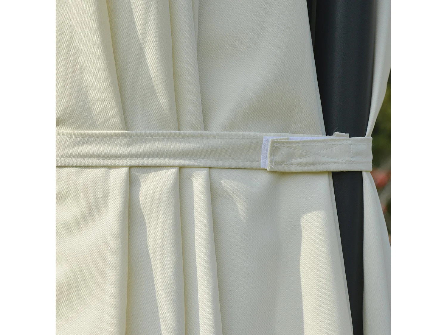 Sombrilla doble crema 270x440x250cm Outsunny