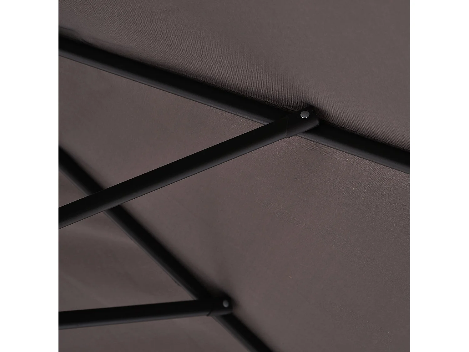 Sombrilla doble gris 270x440x250cm Outsunny