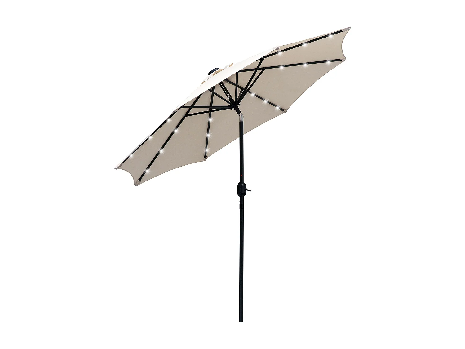 Sombrilla parasol crema 267x267x240 cm Outsunny