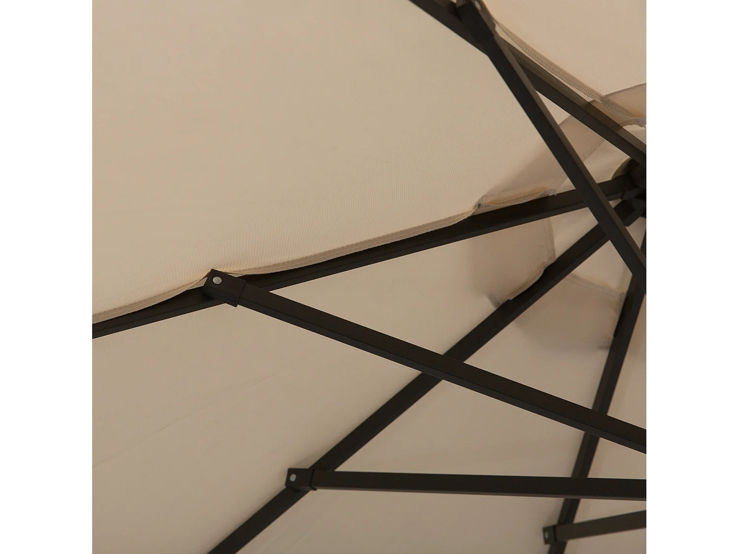 Sombrilla parasol crema 267x267x240 cm Outsunny