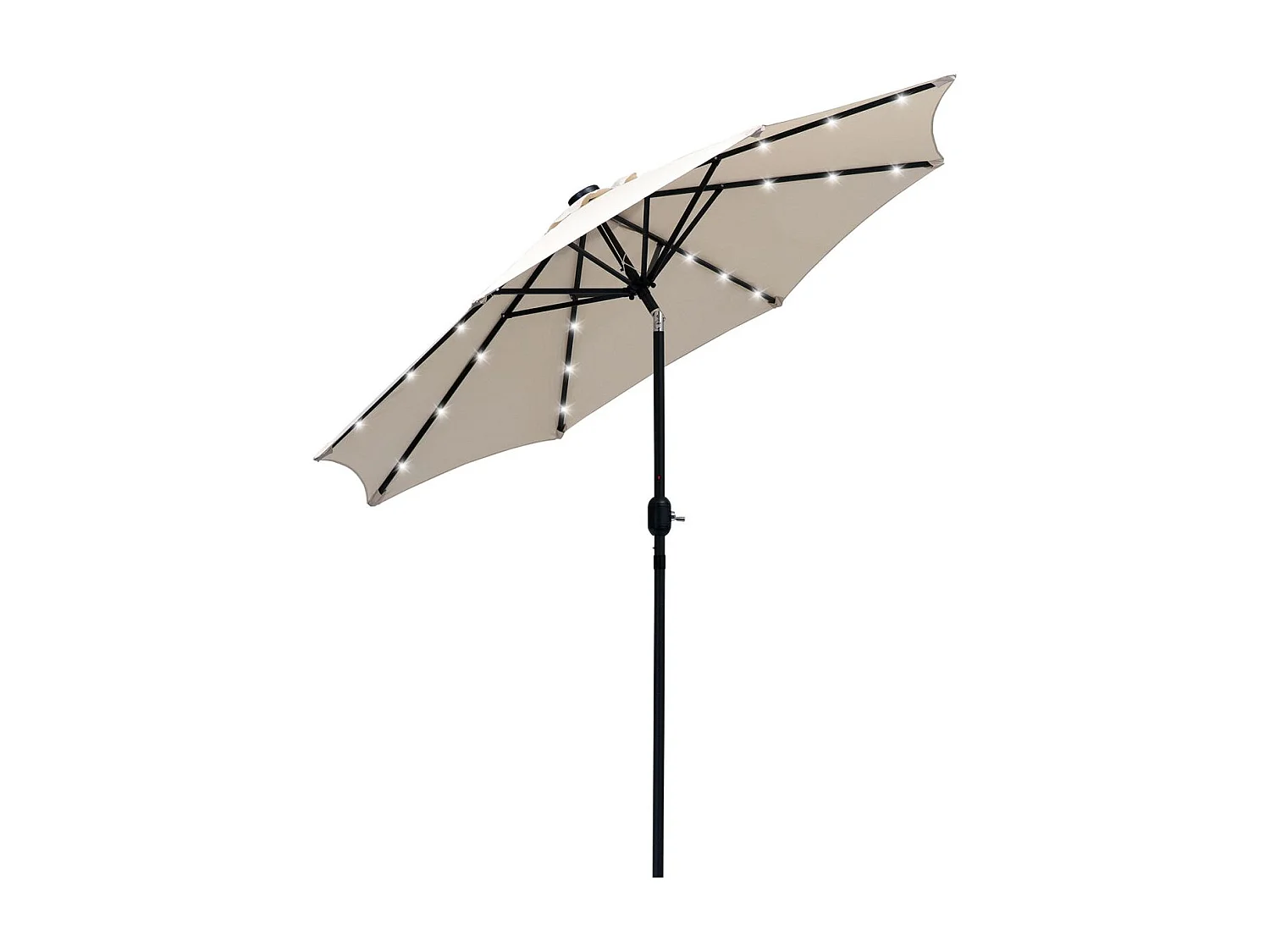 Sombrilla parasol crema 267x267x240 cm Outsunny