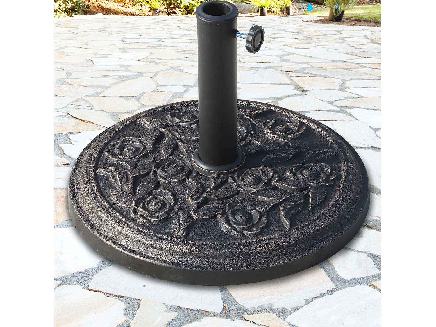 Base de sombrilla bronce ø45.5x31 cm Outsunny