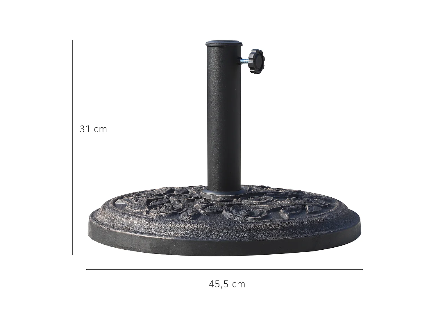 Base de sombrilla bronce ø45.5x31 cm Outsunny