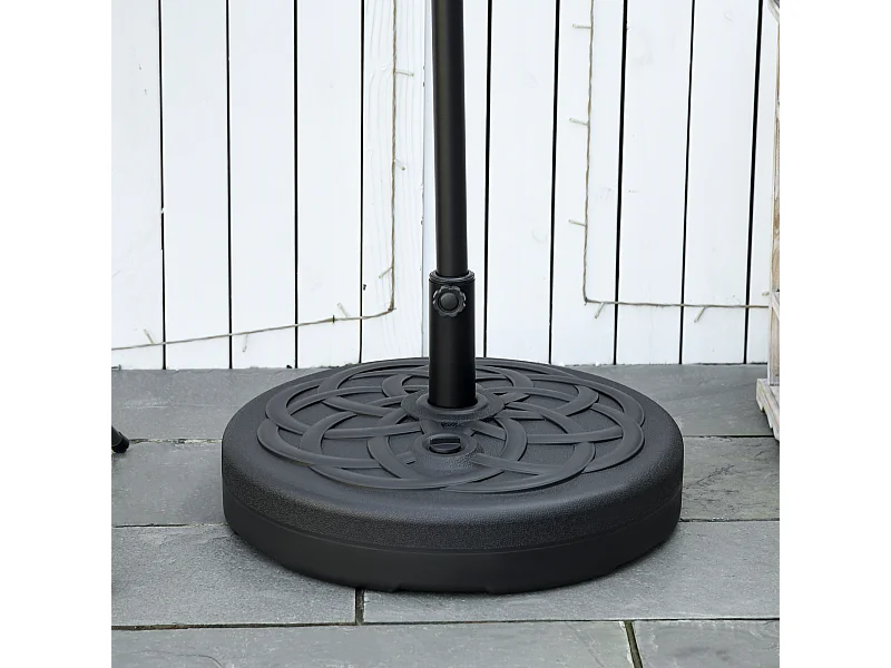 Base de sombrilla negro 56x56x30.5 cm Outsunny