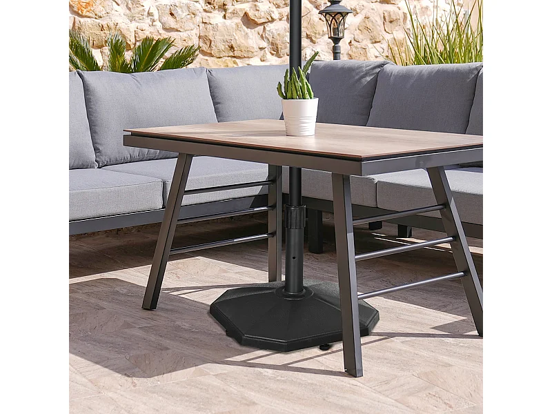 Base de sombrilla negro 46x46x39 cm Outsunny