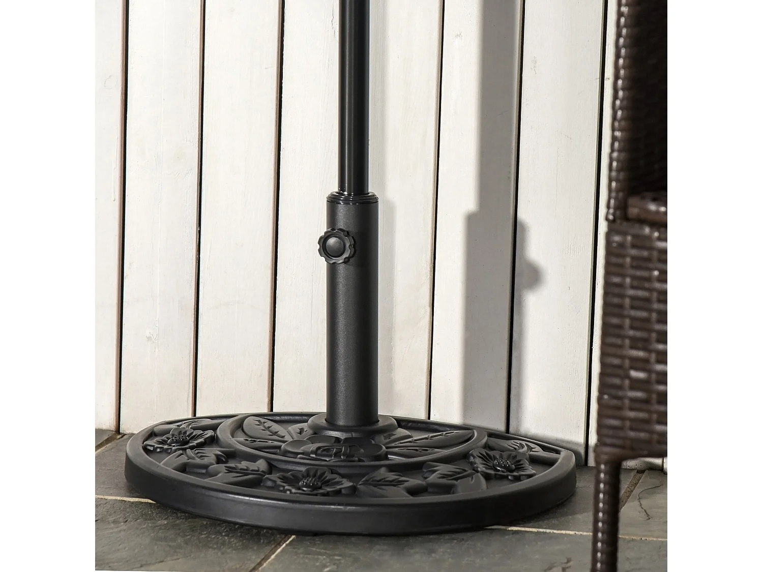 Base de sombrilla negro 50x32x32 cm Outsunny