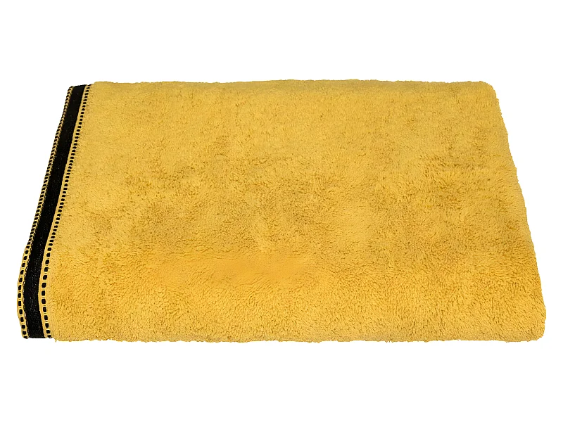 Asciugamano in Cotone Giallo Ocra 100x150 cm Spesso e Morbido
