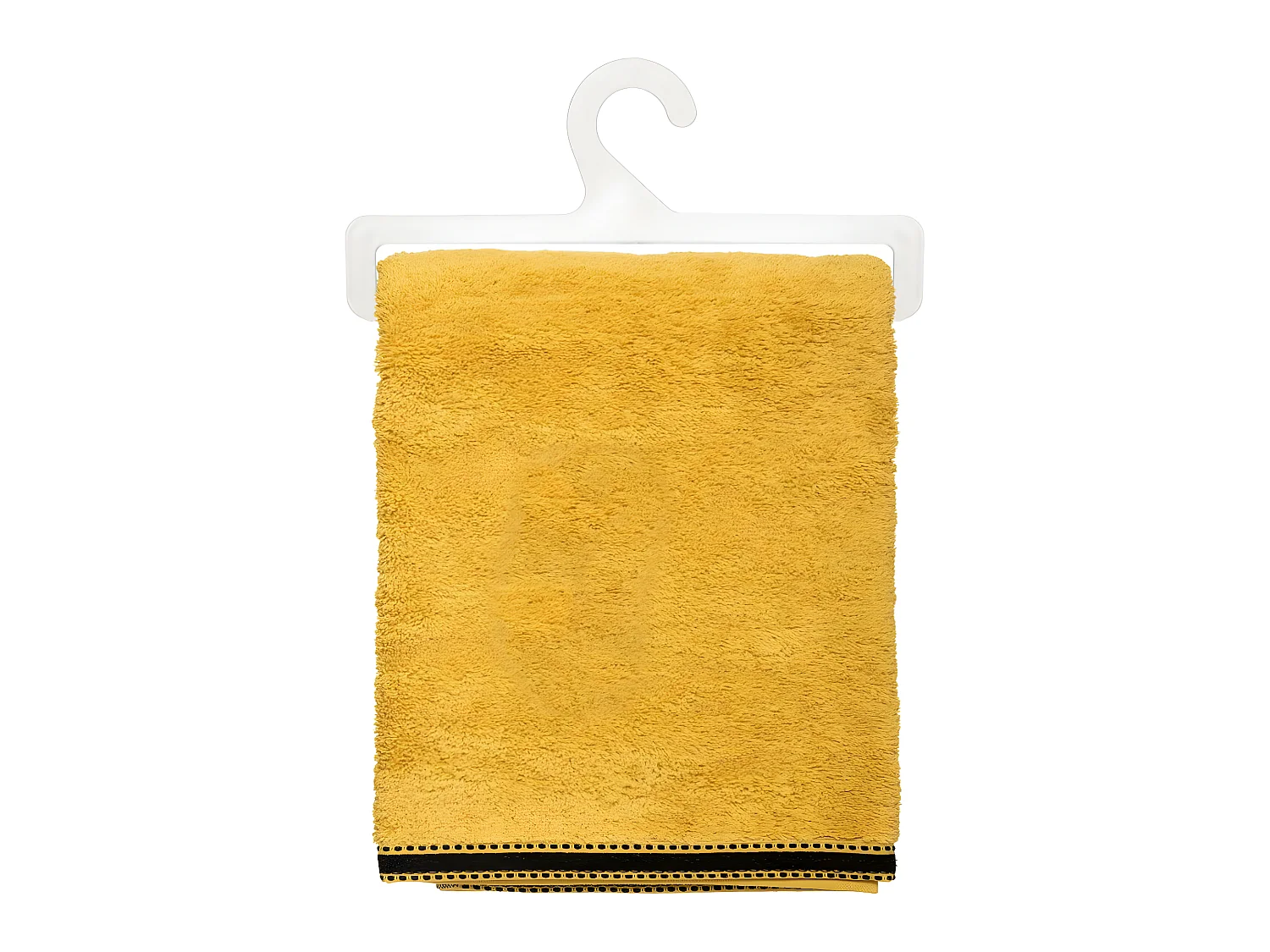 Badetuch aus Baumwolle Gelb Ocker 100x150 cm Dick und Weich