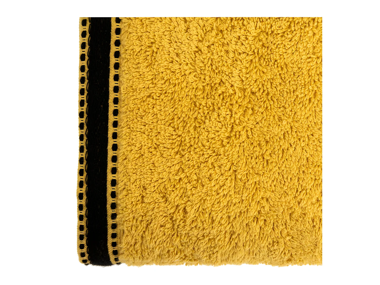 Badetuch aus Baumwolle Gelb Ocker 100x150 cm Dick und Weich