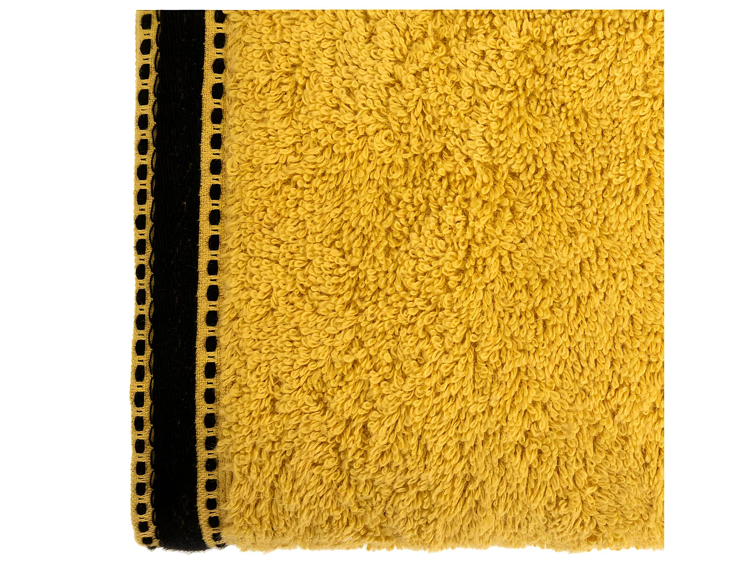 Drap de bain en Coton Jaune Ocre tissu éponge 100 x 150 cm
