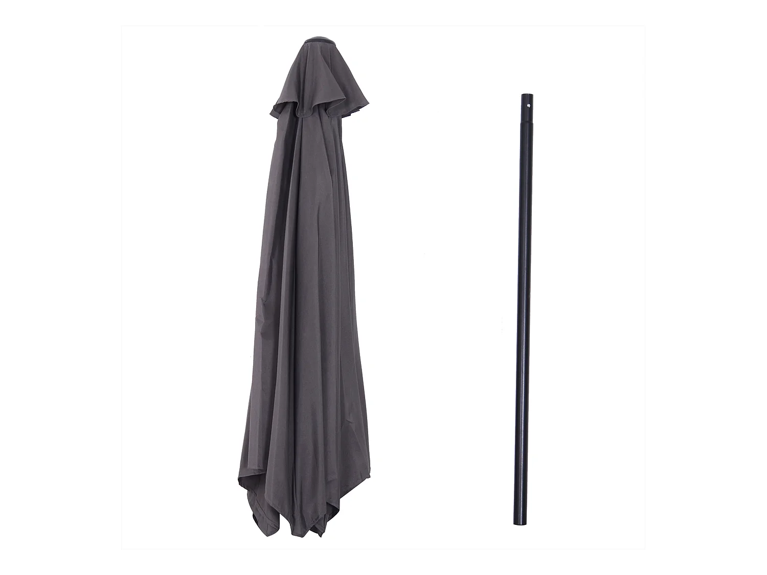 Sombrilla de jardín gris 270x270x235 cm Outsunny