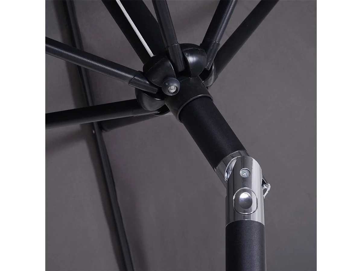 Sombrilla de jardín gris 270x270x235 cm Outsunny